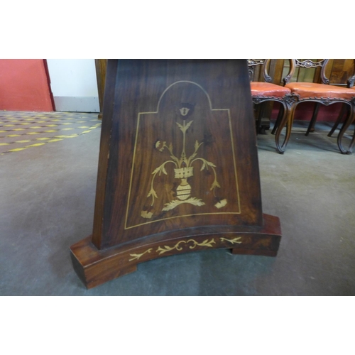 97 - A French style marquetry inlaid hardwood circular centre table