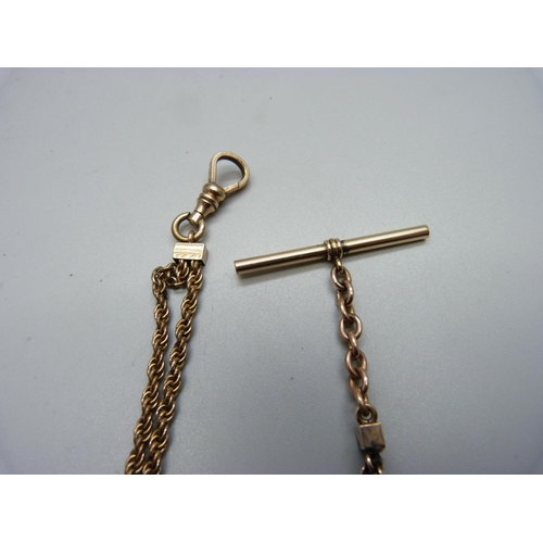 1091 - A gold plated watch chain