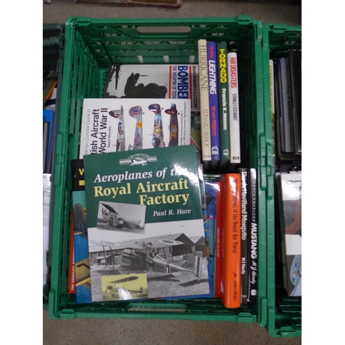 1122 - Four boxes of hardback books, mainly aircraft**PLEASE NOTE THIS LOT IS NOT ELIGIBLE FOR POSTING AND ... 