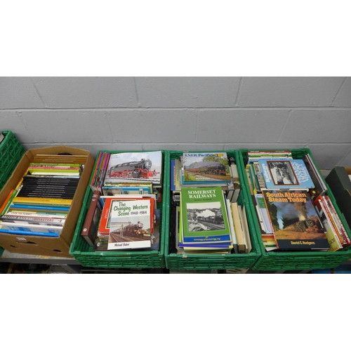 1124 - Four boxes of hardback books, mainly Railways**PLEASE NOTE THIS LOT IS NOT ELIGIBLE FOR POSTING AND ... 