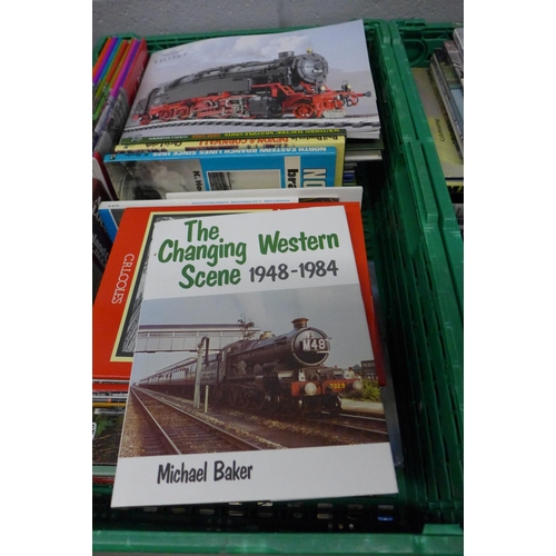 1124 - Four boxes of hardback books, mainly Railways**PLEASE NOTE THIS LOT IS NOT ELIGIBLE FOR POSTING AND ... 