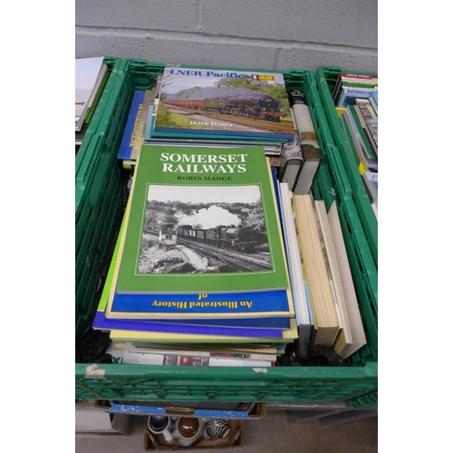 1124 - Four boxes of hardback books, mainly Railways**PLEASE NOTE THIS LOT IS NOT ELIGIBLE FOR POSTING AND ... 