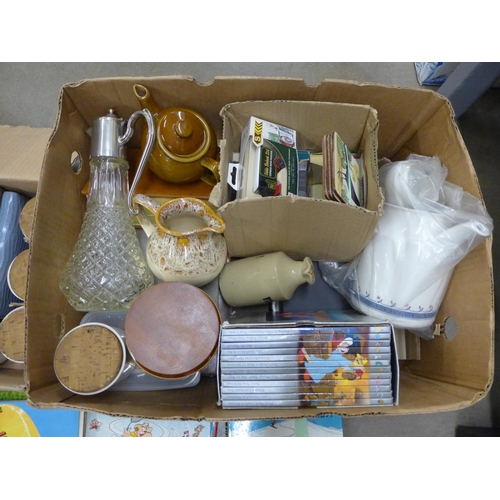 1157 - Assorted items including vintage comic book annuals, storage jars, etc.**PLEASE NOTE THIS LOT IS NOT... 