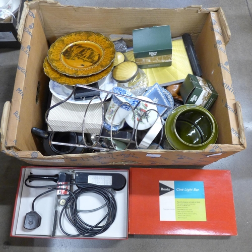 1165 - A box of assorted china, souvenir spoons and household items**PLEASE NOTE THIS LOT IS NOT ELIGIBLE F... 