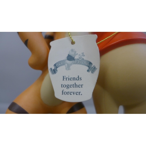 604 - Four Winnie The Pooh figures, Hello...., Friends Together Forever, Ta-Ta For Now and Your Smile Is M... 