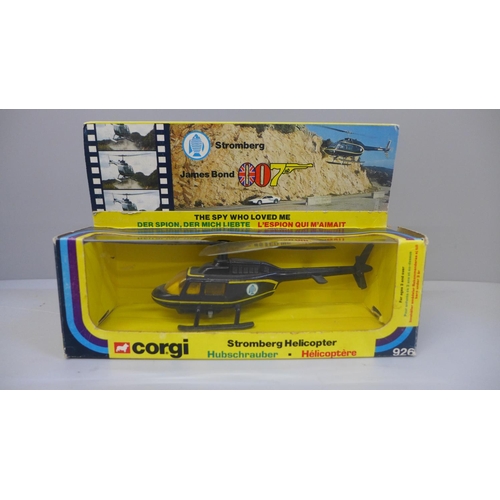 638 - A Corgi Toys James Bond The Spy Who Loved Me Stromberg Helicopter, boxed