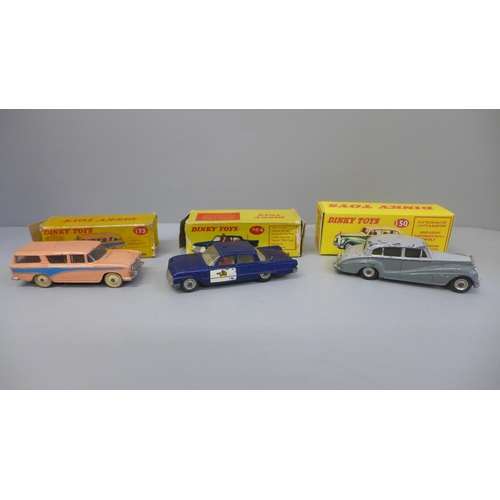 643 - Three Dinky Toys model vehicles, 173, 150 and 264, boxed