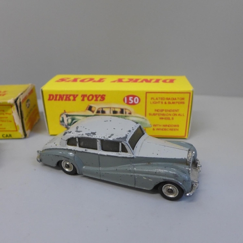 643 - Three Dinky Toys model vehicles, 173, 150 and 264, boxed