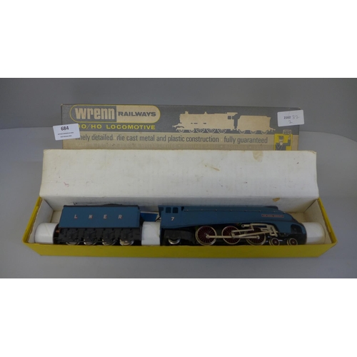 684 - A Wrenn 00 gauge locomotive and tender, Sir Nigel Gresley