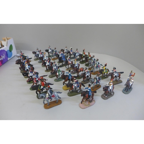 728 - Eighty lead soldiers on horseback