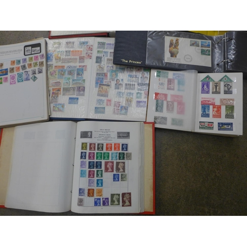 737 - A collection of stamps in albums including British and foreign, Stanley Gibbons albums