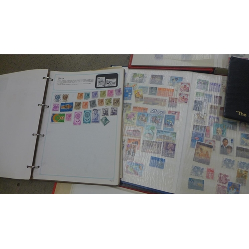 737 - A collection of stamps in albums including British and foreign, Stanley Gibbons albums