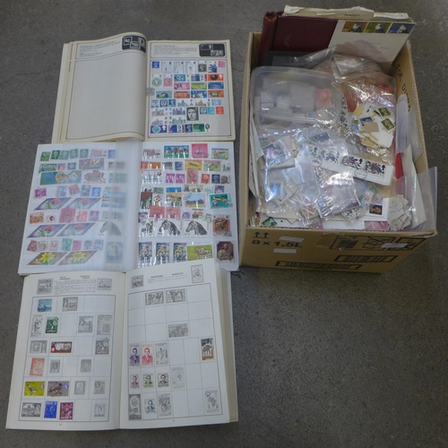 754 - Stamps:- box of stamps, covers, etc., loose and in albums