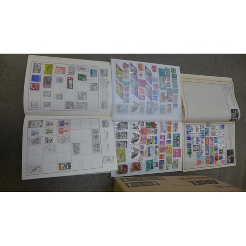 754 - Stamps:- box of stamps, covers, etc., loose and in albums