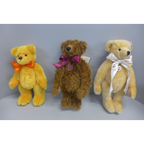 763 - Three Dean's Teddy bears including QEII Golden Jubilee, mohair