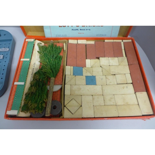 778 - A vintage Battleships game and a Lott's Bricks construction set