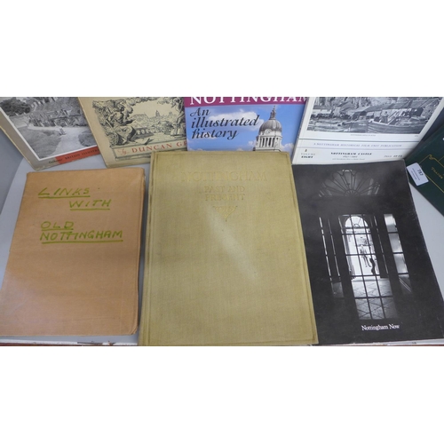 787 - Nottingham related books, including Nottingham Past & Present by TW Hammond