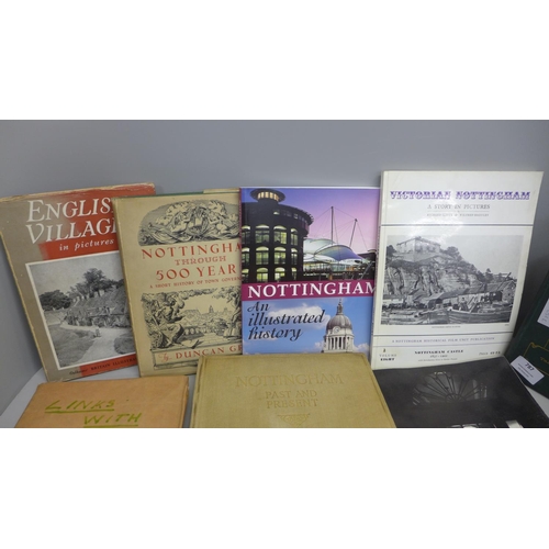 787 - Nottingham related books, including Nottingham Past & Present by TW Hammond