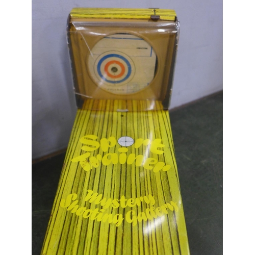 799 - A tin plated Sport Trainer shooting range game