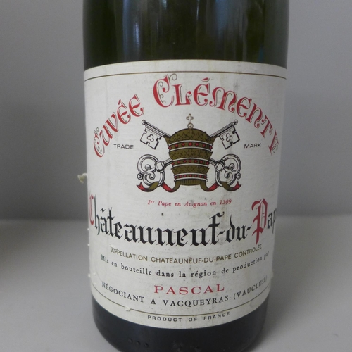 812 - Two bottles of Cuvee Clement V Pascal Chateau Neuf-du-Pape 1984