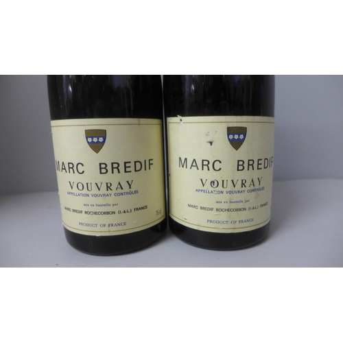 814 - Two bottles of Marc Bredif Vouvray 1955 wine