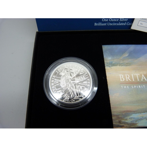 864 - A 2020 Britannia £2 silver coin, boxed