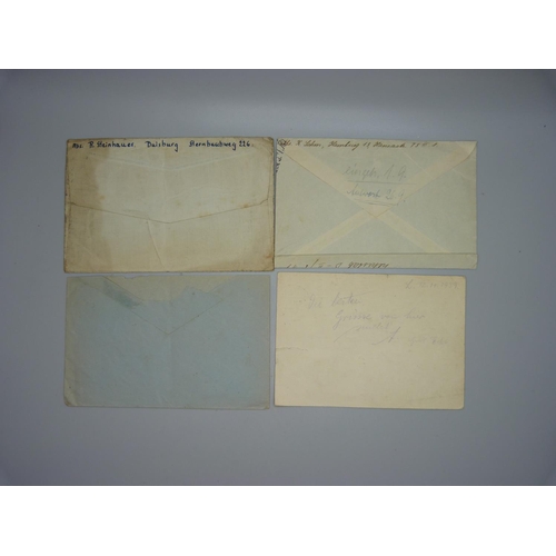 908 - Three German WWII letters and a Kriegs WHW postcard