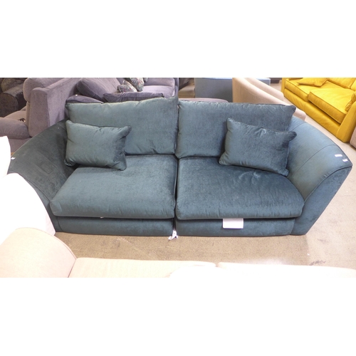 1535 - An emerald velvet 3 seater sofa