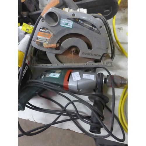 2019 - 110v Tools; Metabo drill and Evolution circular saw