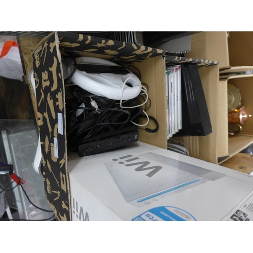 2060 - 2 Boxes of Wii consoles and accessories