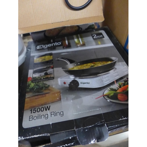 2065 - Mini slow cooker and Salter crepe/omelette maker plus Elgento portable single cooking hob