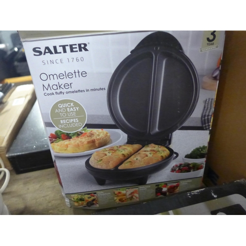 2065 - Mini slow cooker and Salter crepe/omelette maker plus Elgento portable single cooking hob