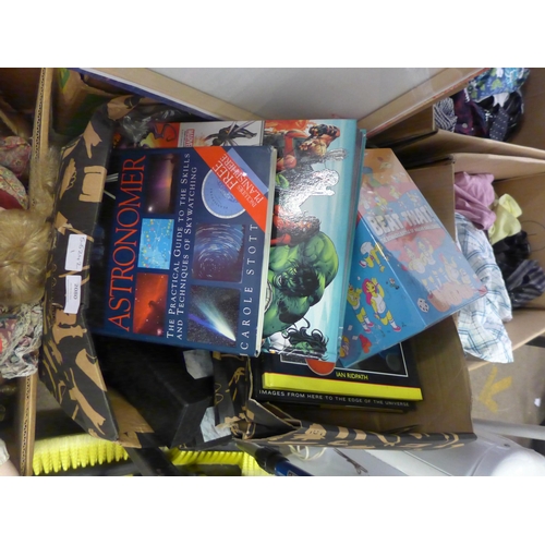 2080 - Box of toys and games with box of books