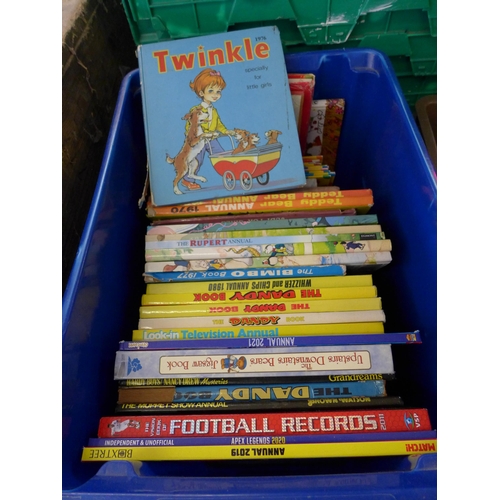 2109 - Approx. 50 vintage comic annuals: Beano, Twinkle, Girl, etc.