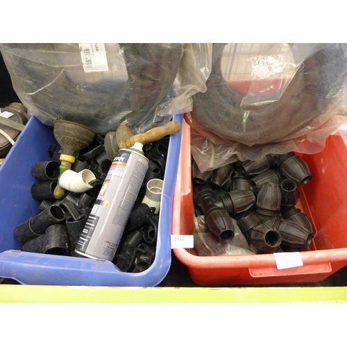 2114 - 2 Sealed reels of 25mm conduit and approx. 20 mixed 'T' and 'Y' joints plus large qty. of approx. 10... 