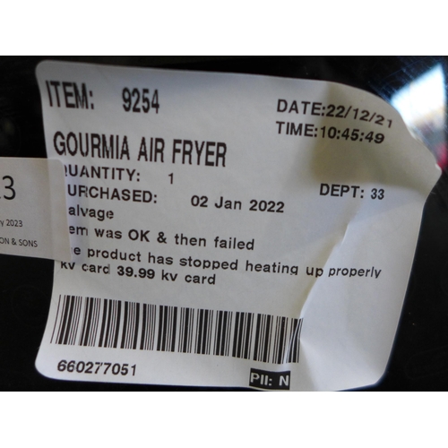 3013 - Gourmia Air Fryer         (283-207) * This lot Is subject to VAT