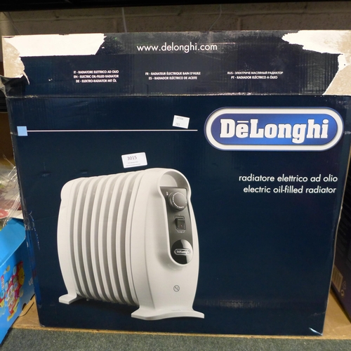 3015 - Delonghi Oil Filled Small Radiator (283-225) * This lot Is subject to VAT