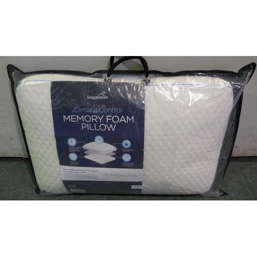 3054 - Climate Control Memory Foam pillow - snuggledown   (281-53)   * This lot is subject to vat