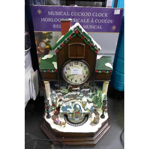 3059 - Musical Cuckoo Clock        Store (281-43)   * This lot is subject to vat