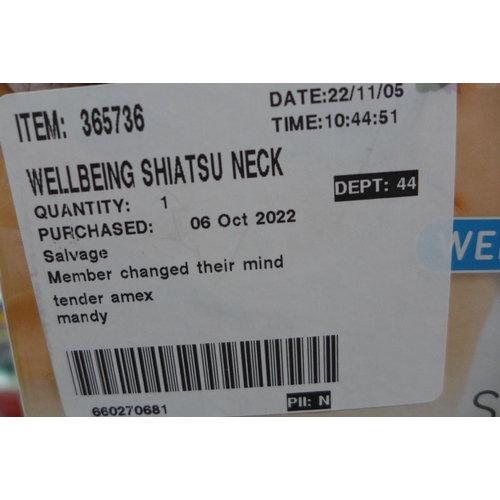 3060 - Wellbeing Shiatsu Neck  massager (281-49)   * This lot is subject to vat