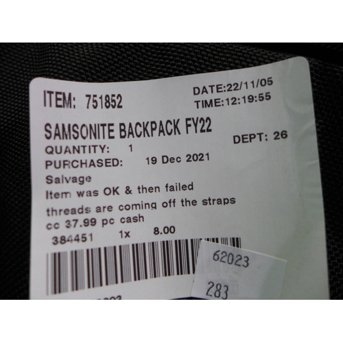 3069 - Samsonite Backpack Fy22   (281-67)   * This lot is subject to vat