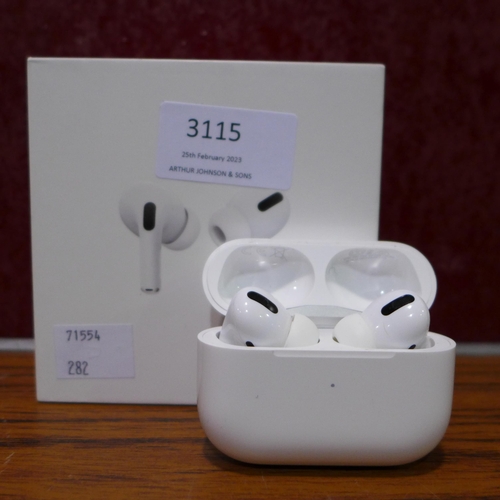 3115 - Apple Airpods Pro Magsafe - model no MLWK3ZM/A  , Original RRP £164.99 + vat (282-179)  * This lot i... 