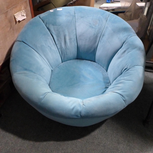 3227 - Fabric Swivel Chair Blue , Original RRP £224.91 + vat (282-306)  * This lot is subject to vat