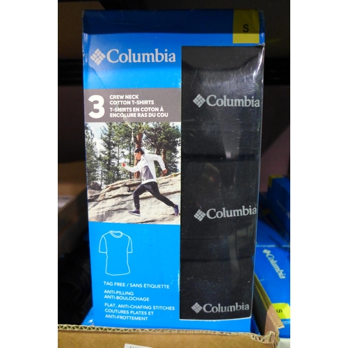 3423 - Box of men's Columbia crew neck t-shirts, size small * this lot is subject to VAT