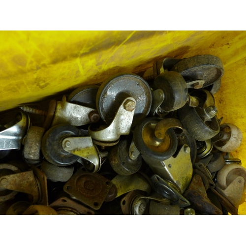 2127 - Approx. 20 large industrial casters and 50+ smaller casters