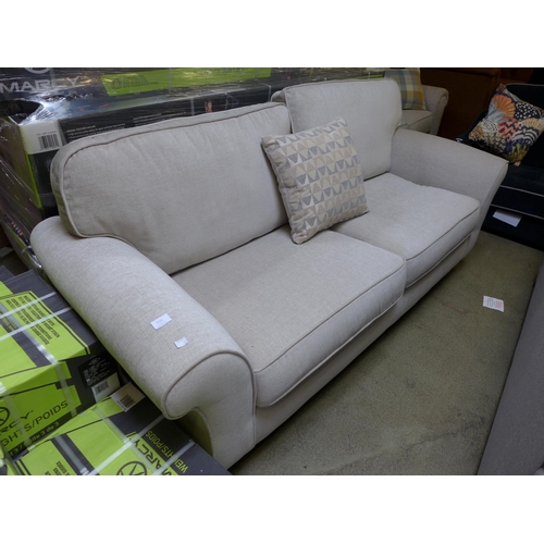 1586 - A cement grey upholstered 2.5 seater sofa