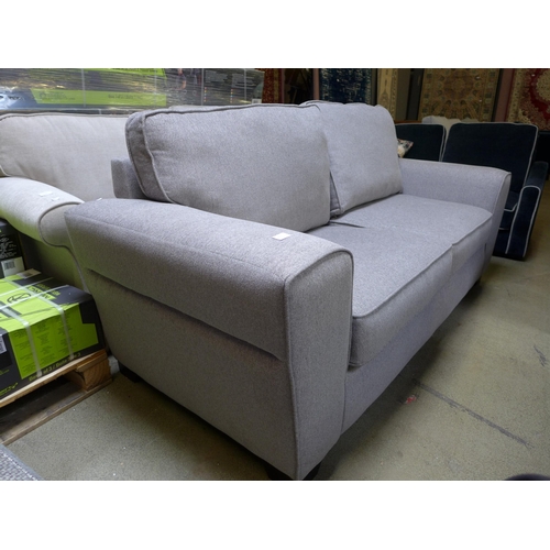 1594 - A cloud grey upholstered 2.5 seater sofa