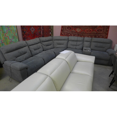 1622 - Justin Grey Fabric Reclining Sectional Sofa , Original RRP - £1833.33 + VAT - marked (4161- 11) *Thi... 