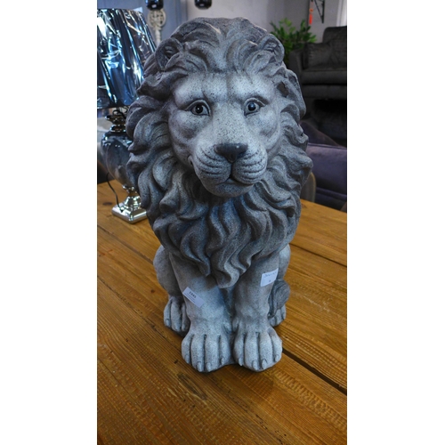 1345 - A stone effect garden lion, H 51cms (3094932)   #