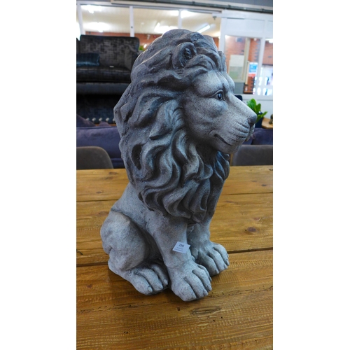 1345 - A stone effect garden lion, H 51cms (3094932)   #